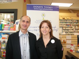 Bob Mehr with employee Kathryn Davies