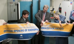 BC Cancer Agency's Dr. François Bénard and Dr. Don Wilson with Minister of Education Dr. Margaret MacDiarmid