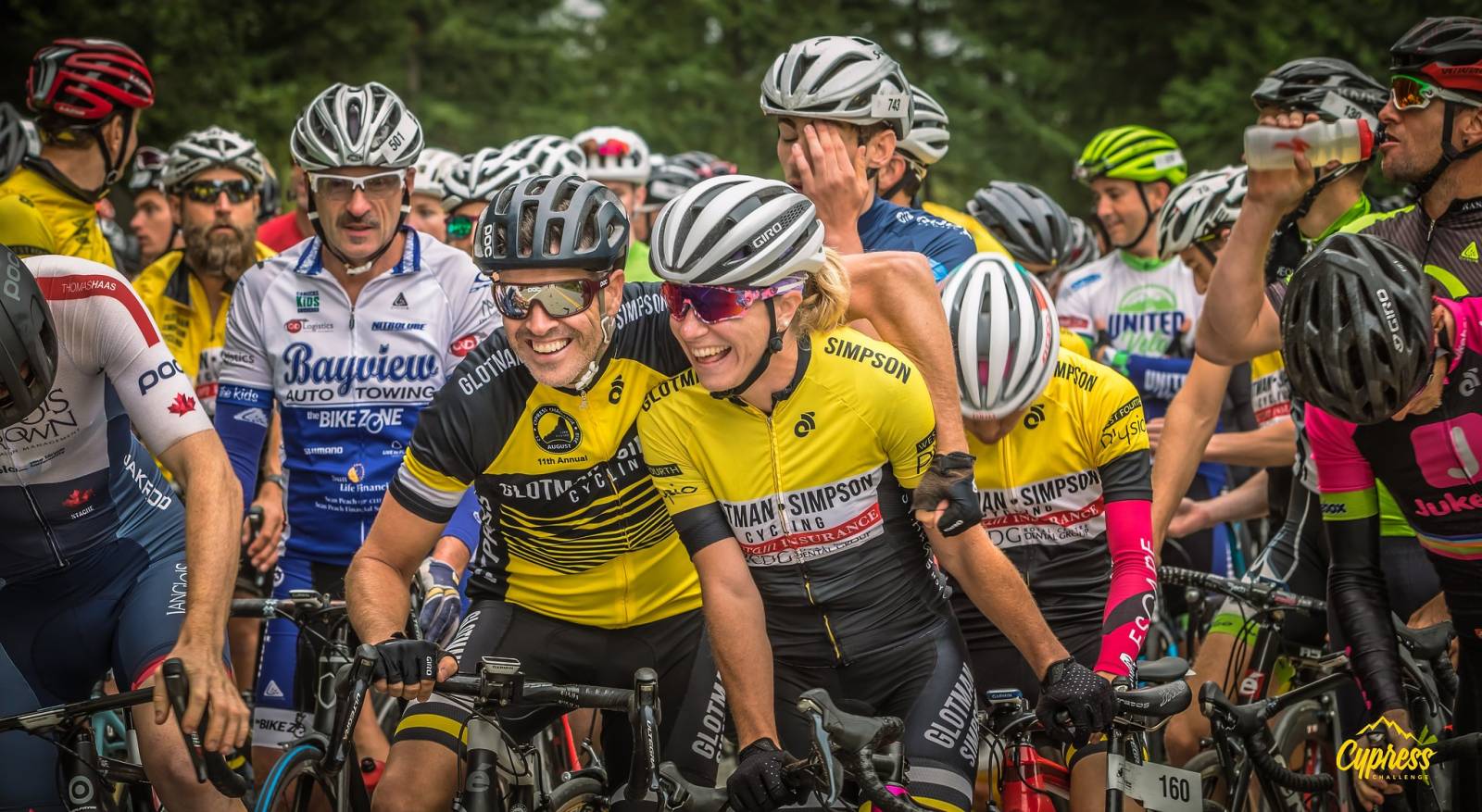 Cyclists at the Cypress Challenge, Canada's largest fundraiser for pancreatic cancer research