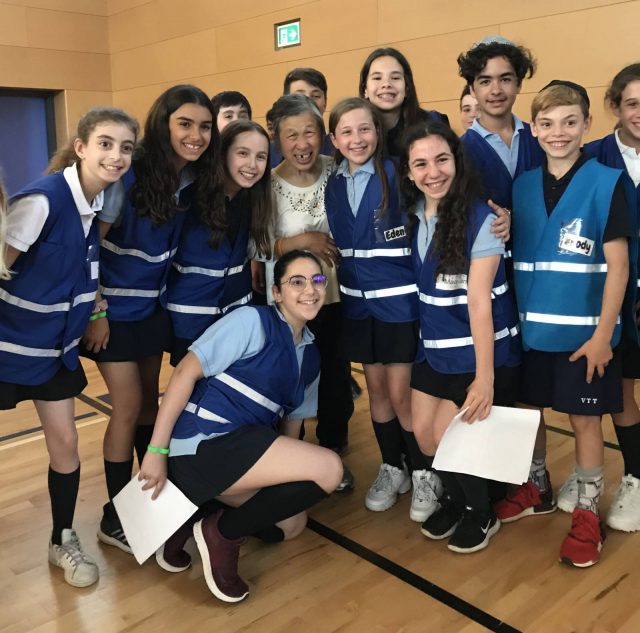 Students from Vancouver Talmud Torah School honoured Gia Tran, a Foundation donor with a cheque for $2,000 toward lifesaving research and care at BC Cancer