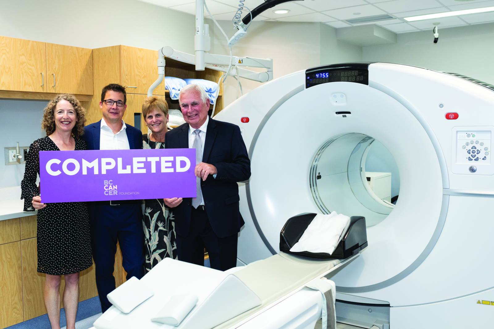 Sarah Roth and the Gordon Heys Family unveil the PET/CT Suite at BC Cancer - Victoria