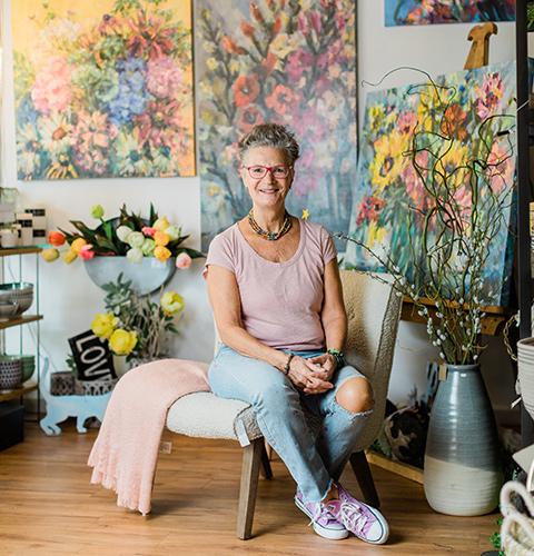 Sue Bayley, Vancouver artist who is giving back to the BC Cancer community