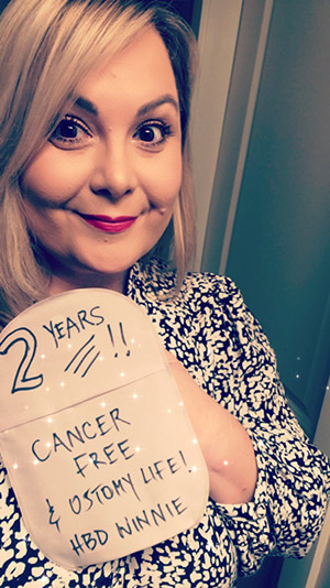 Carly Allen celebrating 2 years of Cancer Free Life