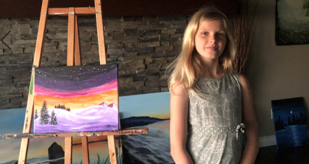 Kate Morrissy sold her paintings through an online auction to raise funds for BC Cancer Foundation and the Vancouver Aquarium