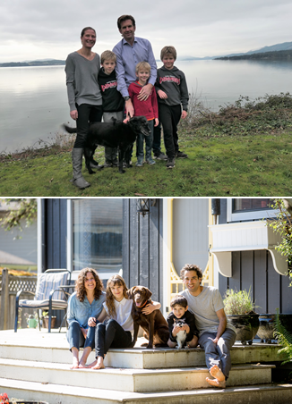 The Beare-Stoffelsma family (top) and the Lazaridis family (bottom)