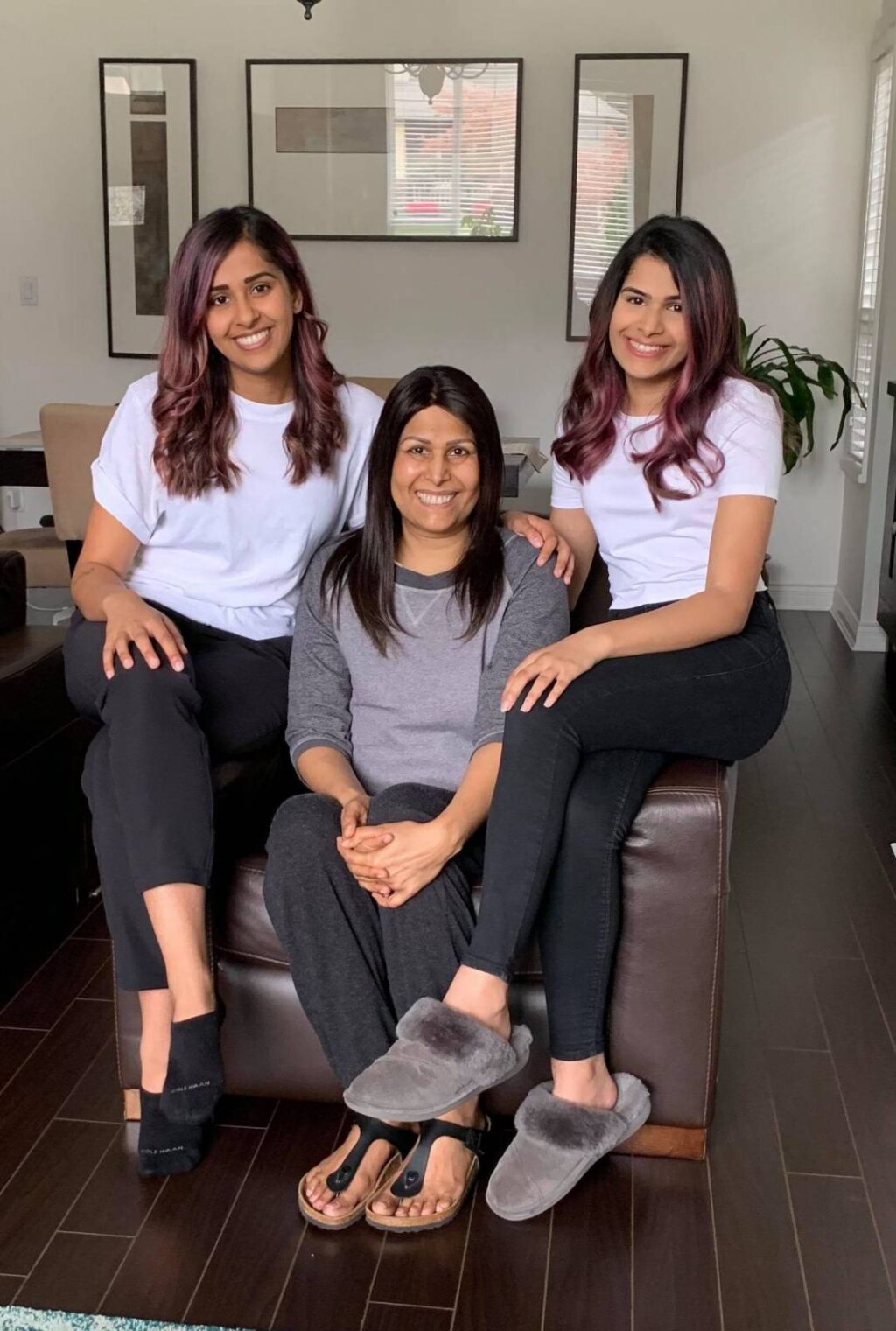 Hardeep Sidhu and her daughters