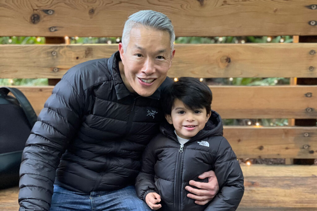 Todd Yuen and his son