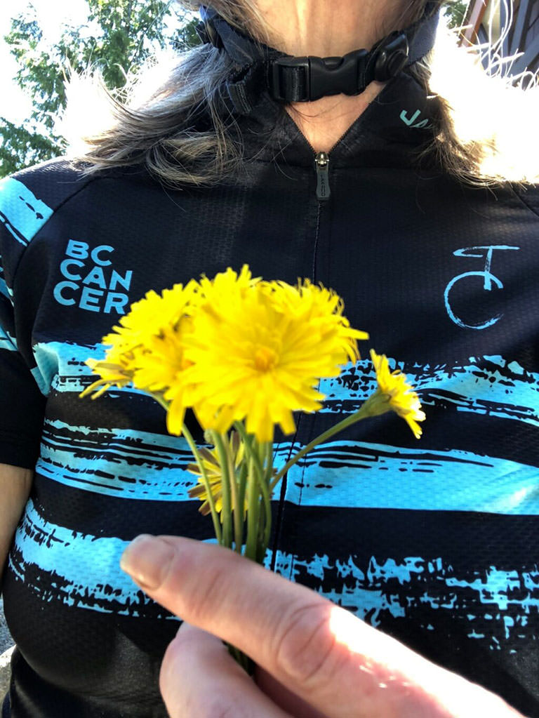The Dandelions ride for all the fierce flowers who bravely face cancer.