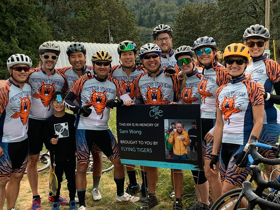 The Flying Tigers team at the Tour de Cure