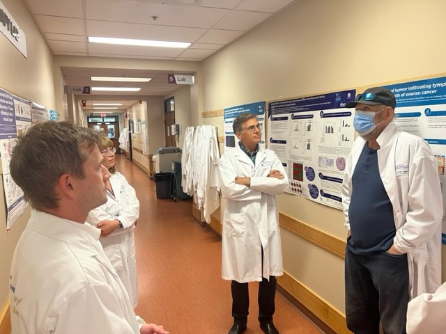 Noel Schacter meeting with the team at BC Cancer – Victoria’s Deeley Research Centre