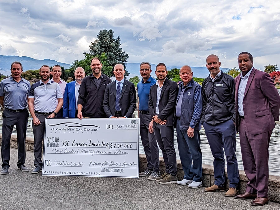 Kelowna Auto Dealers Association donates to BC Cancer Foundation